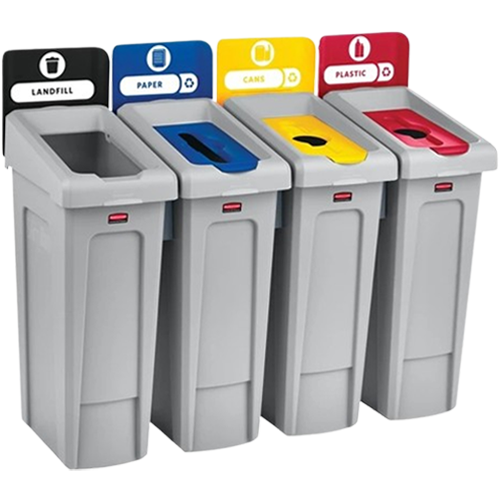 R2007919 PZA R2007919 ESTACION DE RECICLAJE 23 GAL MED. 54.6CM X 122CM X 102CM R2007919 *RUBBERMAID*