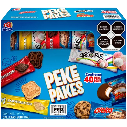 Cja. Galletas Pekepakes Surtido 60 gr c/40 pzas - Gamesa