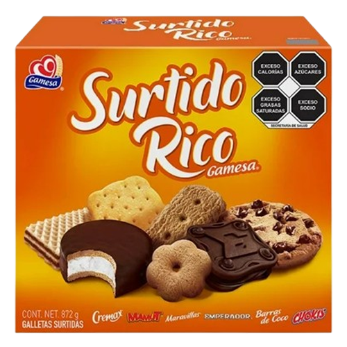 Cja. Galleta Surtido Rico 872 gr - Gamesa