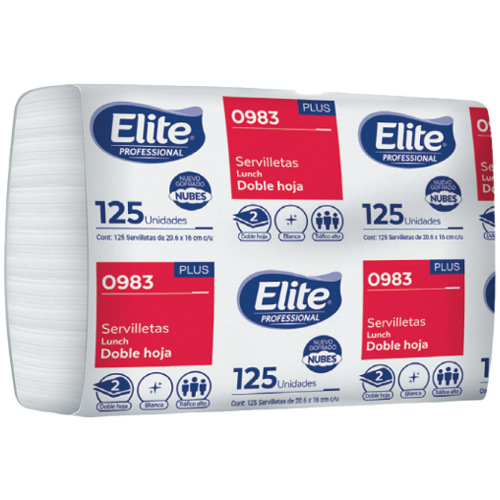Cja. Servilleta Lunch Interfoleada 48 Paq. C/125 Hojas Dobles 700983 Plus- Elite