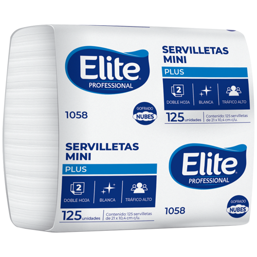 Cja. Servilleta Mini Interfoleada 48 Paq. C/125 Hojas Dobles 701058 Plus - Elite