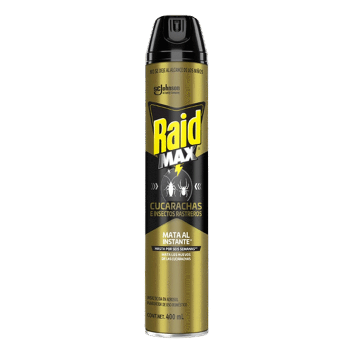 Fco. Insecticida Raid Max 400ml - Jhonson