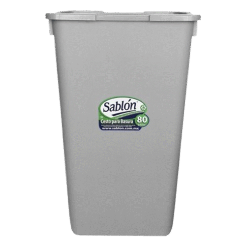 Pza. Cesto sin Tapa color Gris 80 Lts 8484GR - Sablón