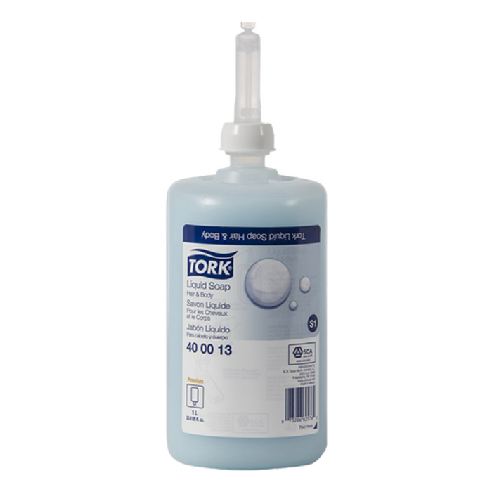 Cja Jabón Liquido Cuerpo y Cabello Premium 6 pzas 1 Lto 40001300/4206151 - Tork