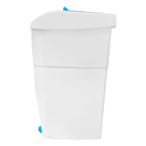 Pza. Cesto de Basura para Toallas Sanitarias Blanco con Azúl 8242BL - Sablón