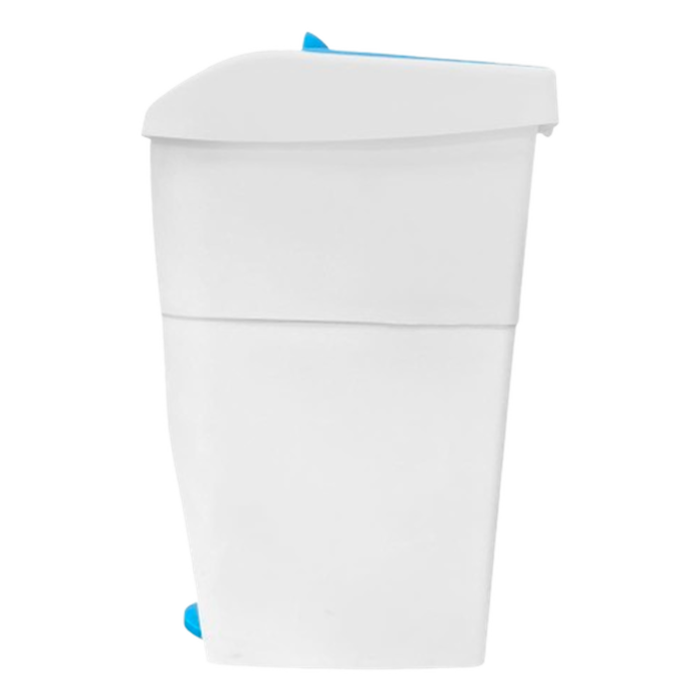 Pza. Cesto de Basura para Toallas Sanitarias Blanco con Azúl 8242BL - Sablón