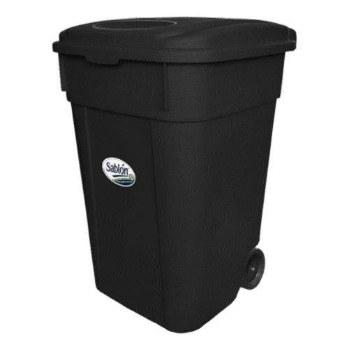 Pza. Cesto Negro c/Tapa 145 Lt 8895NE - Sablón