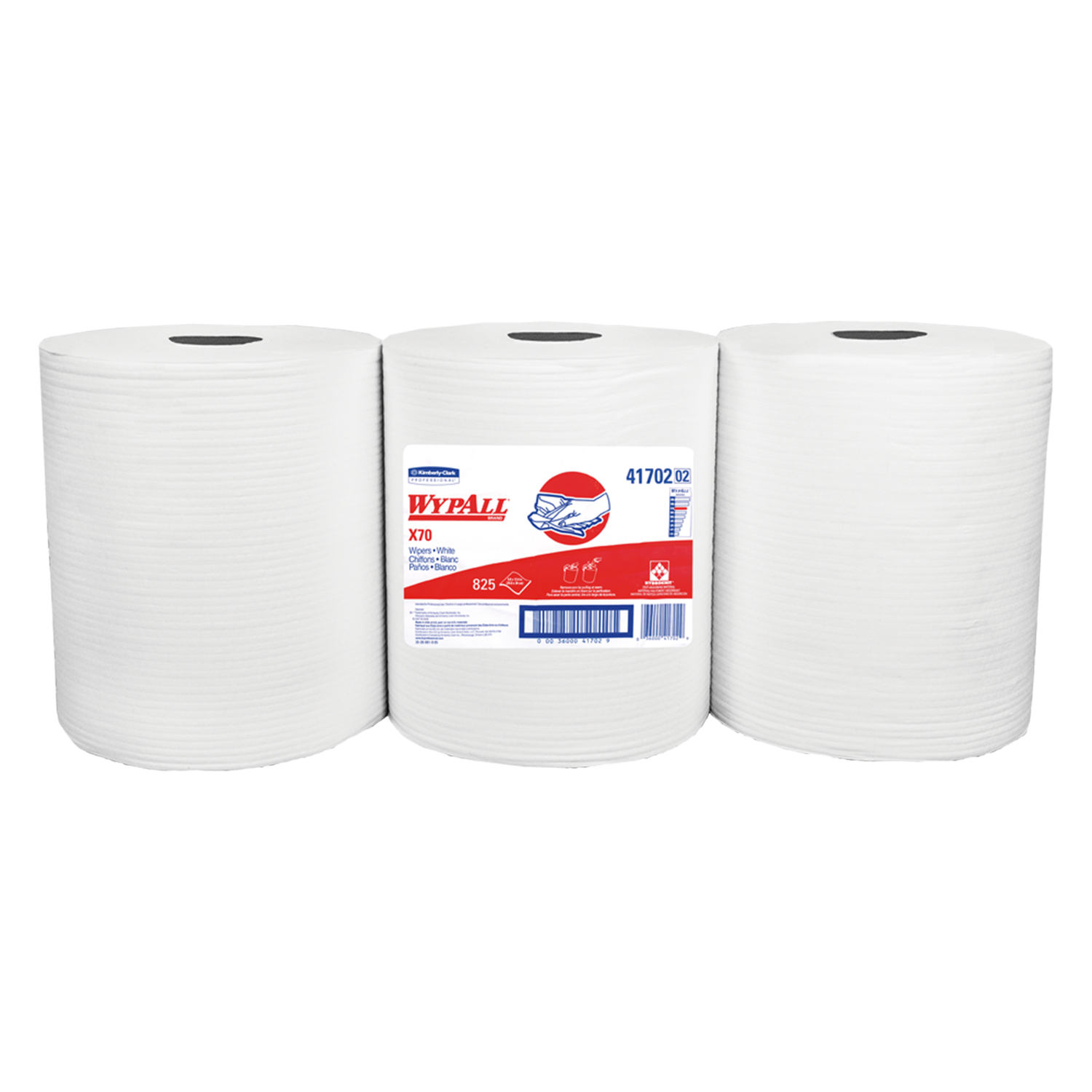 4170203 - Paq 3 Pzas 275 Hojas Wiper x70 Center Pull - Wypall - Kimberly Clark
