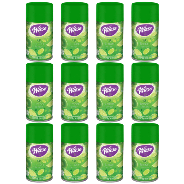 12Pzas Aromatizante Limón Aerosol 180g/256ml Wiese