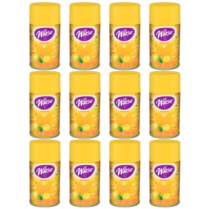 12Pzas Aromatizante Cítrico Aerosol 180g/256ml Wiese