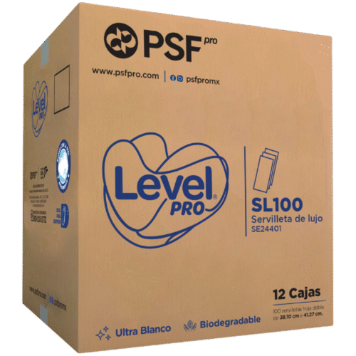 Caja 12 Servilleta de Lujo c/100 pz Level Pro SE24401 – PSF