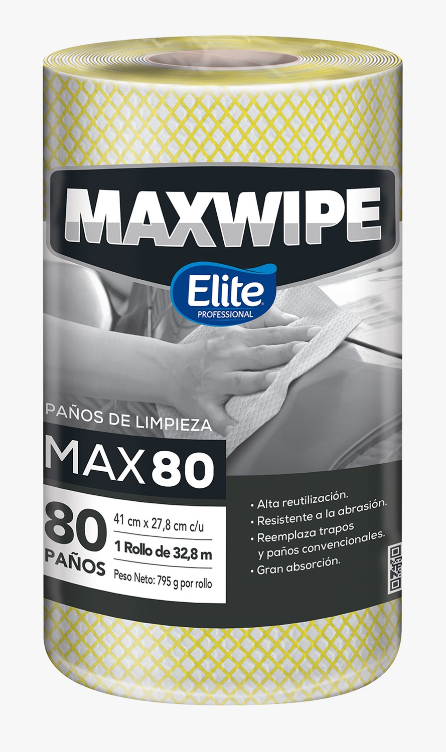 Pza Maxwipe Elite Max c/80 paños 6031 Amarillo Max80 – Elite